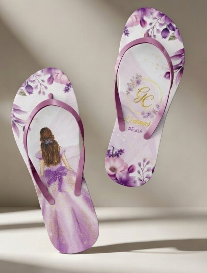 Chinelo Lilás 15 anos